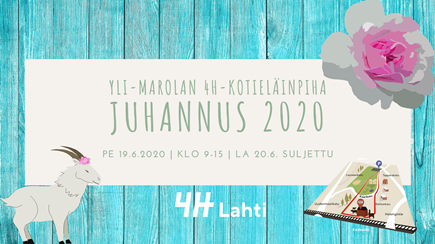 Yli-Marolan 4H-kotieläinpiha juhannus 2020 - Päijät-Hämeen tapahtumat