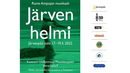 Järven helmi -musikaali - Pääkaupunkiseudun tapahtumat