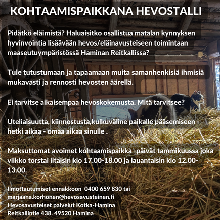 Kohtaamispaikkana hevostalli - Kaakkois-Suomen tapahtumat